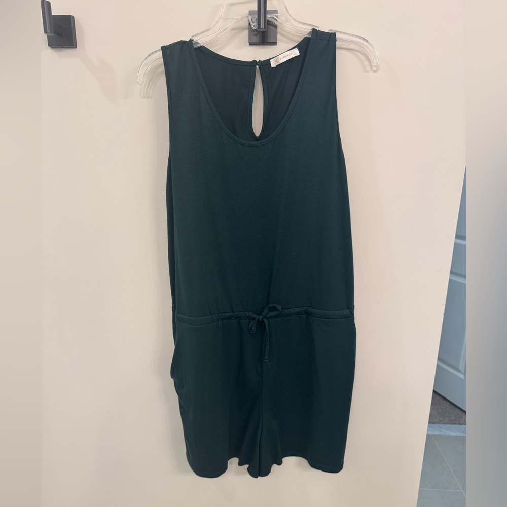 Dark Green Sleeveless Romper